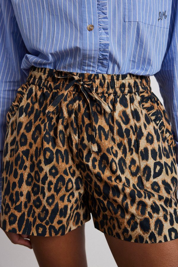 Women Damson Madder leopard pull on shorts Sale | Shorts - Image 7