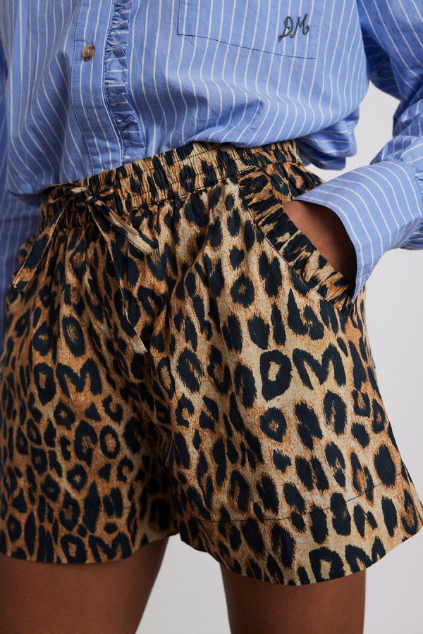 Women Damson Madder leopard pull on shorts Sale | Shorts - Image 3