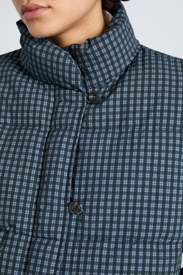 Women Jackets & Coats | Damson Madder pearl check puffer - navy gingham Sale - Image 7