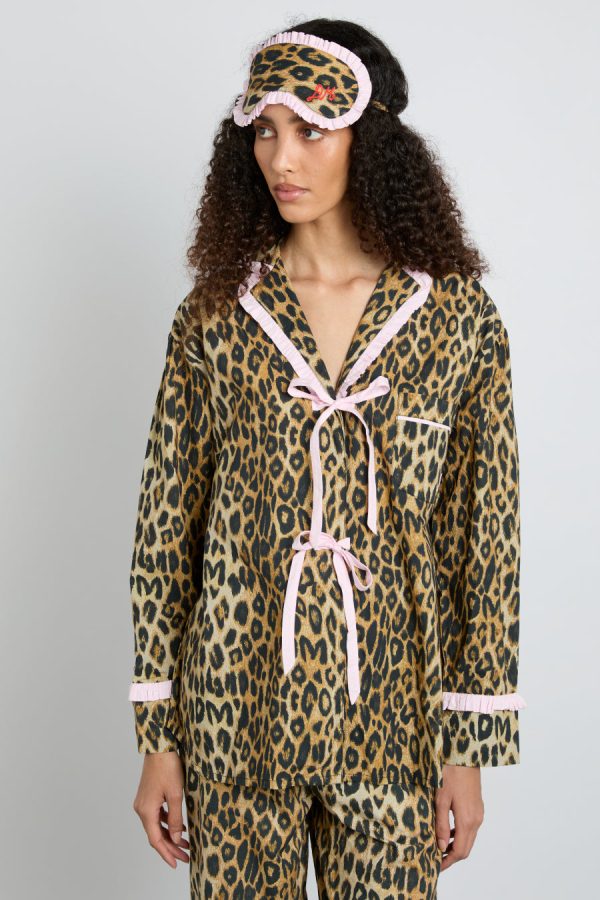 Women antonella pj set- leopard Sale | Nightwear Damson Madder - Image 4