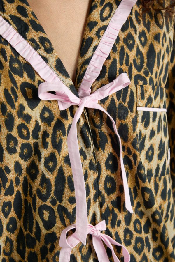 Women antonella pj set- leopard Sale | Nightwear Damson Madder - Image 8