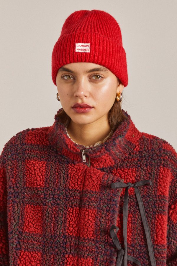 Hats Damson Madder Women | scalloped edge beanie - red Sale