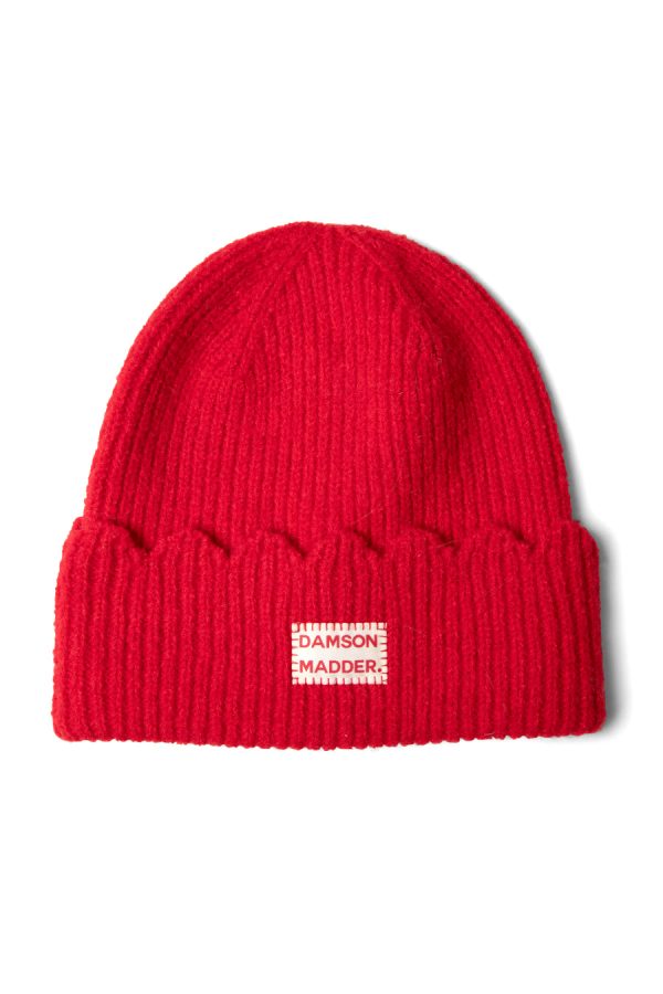 Hats Damson Madder Women | scalloped edge beanie - red Sale - Image 2