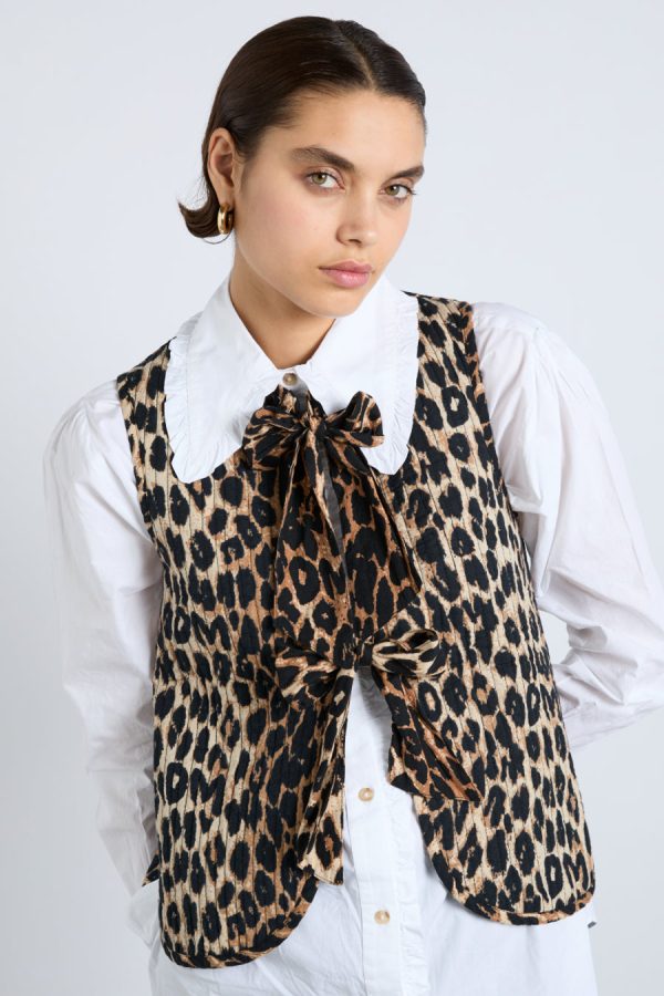 Women Gilets | Damson Madder tilly gilet - leopard Sale