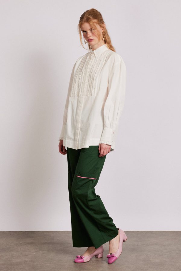 Tops | Women Damson Madder tuxedo ruffle shirt Sale - Image 6