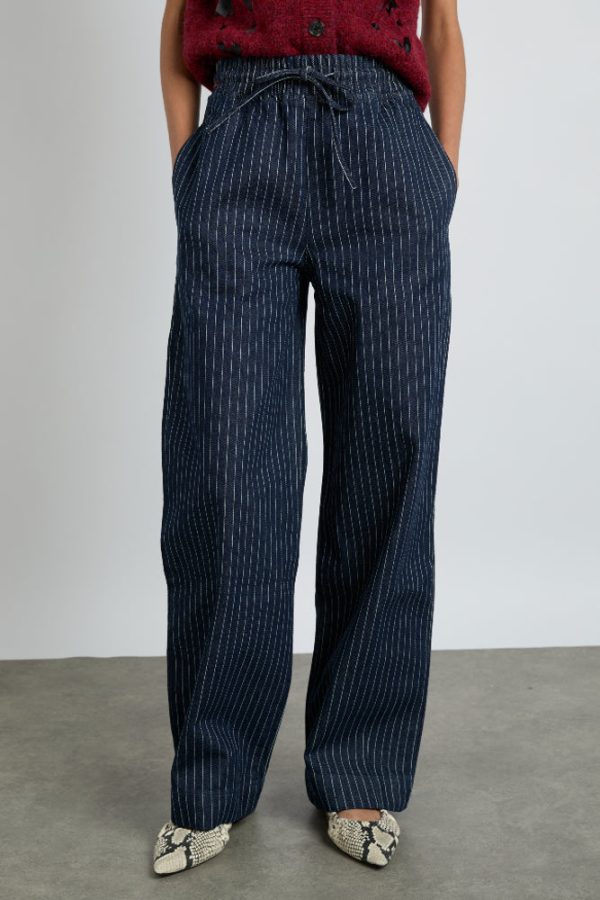 Bottoms Women | rafe jeans - navy pin stripe Sale Damson Madder