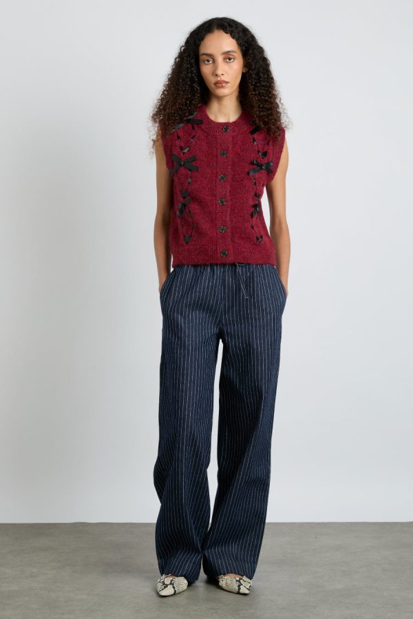 Bottoms Women | rafe jeans - navy pin stripe Sale Damson Madder - Image 4