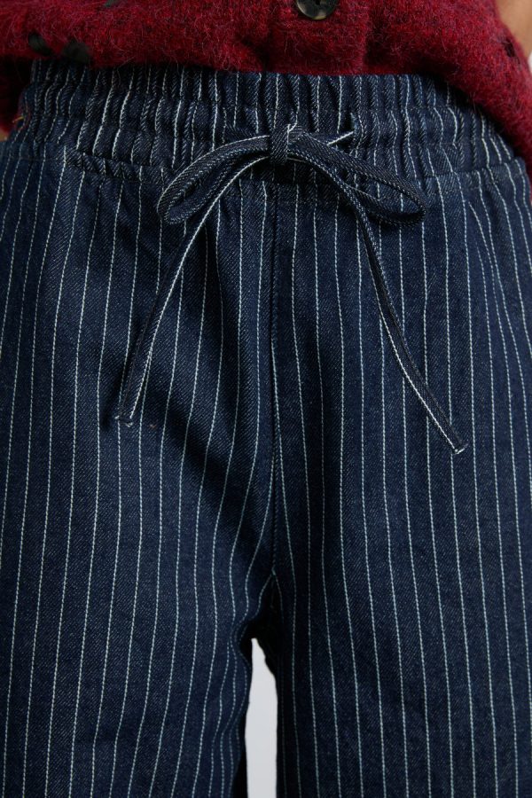 Bottoms Women | rafe jeans - navy pin stripe Sale Damson Madder - Image 5