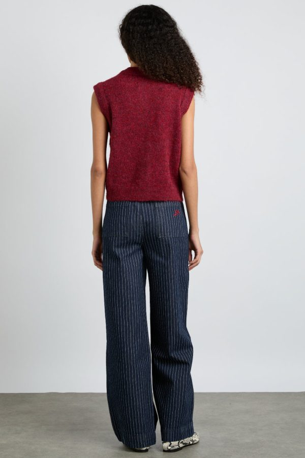 Bottoms Women | rafe jeans - navy pin stripe Sale Damson Madder - Image 3
