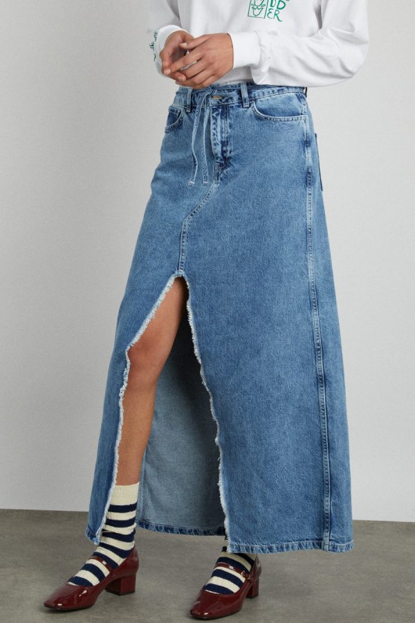 Denim | Women Damson Madder kaia denim maxi skirt Sale - Image 2