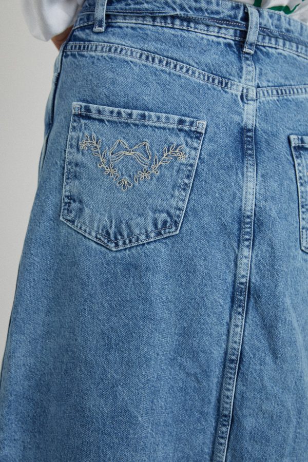 Denim | Women Damson Madder kaia denim maxi skirt Sale - Image 6