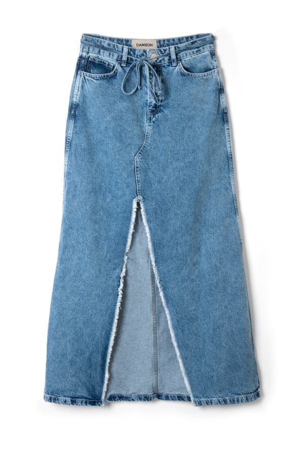Denim | Women Damson Madder kaia denim maxi skirt Sale - Image 8