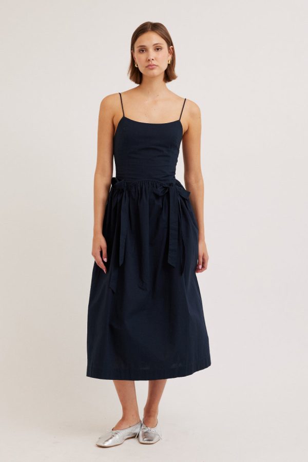Women Occasion Wear | Damson Madder penelope apron dress - navy Sale - Image 5
