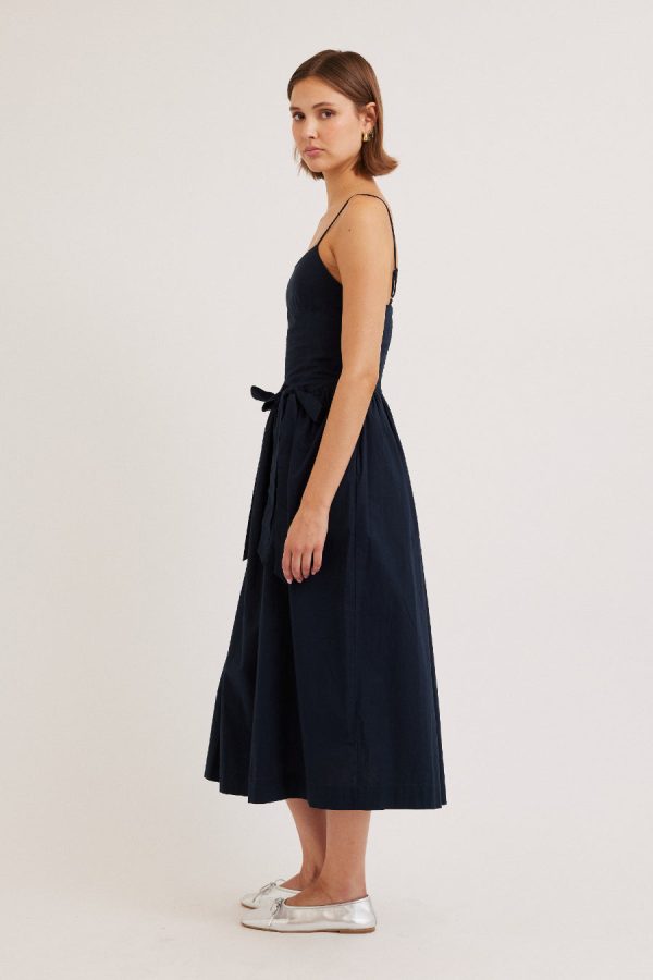Women Occasion Wear | Damson Madder penelope apron dress - navy Sale - Image 3