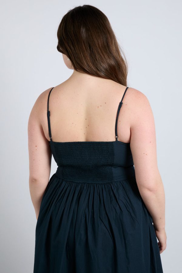 Women Occasion Wear | Damson Madder penelope apron dress - navy Sale - Image 6