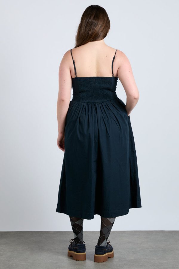 Women Occasion Wear | Damson Madder penelope apron dress - navy Sale - Image 7