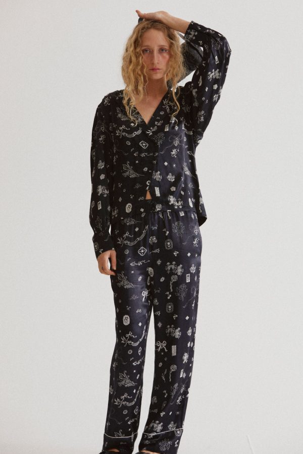 Occasion Wear | clairo blouse - symbol print Sale | Damson Madder Women - Image 2