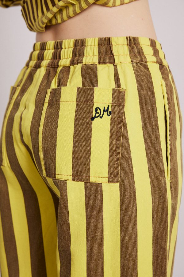 Damson Madder Co-ords | Women | rafe pants - yellow choc stripe Sale - Image 5