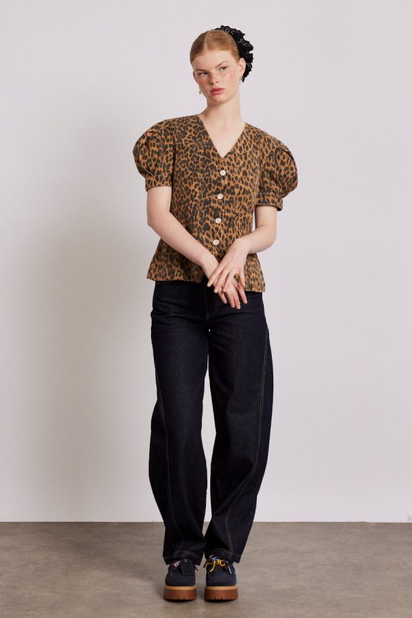 Co-ords | Women Damson Madder shell denim top - leopard Sale - Image 3