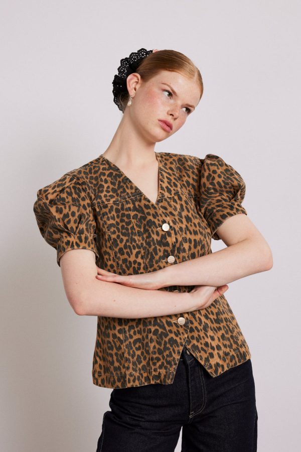 Co-ords | Women Damson Madder shell denim top - leopard Sale - Image 6
