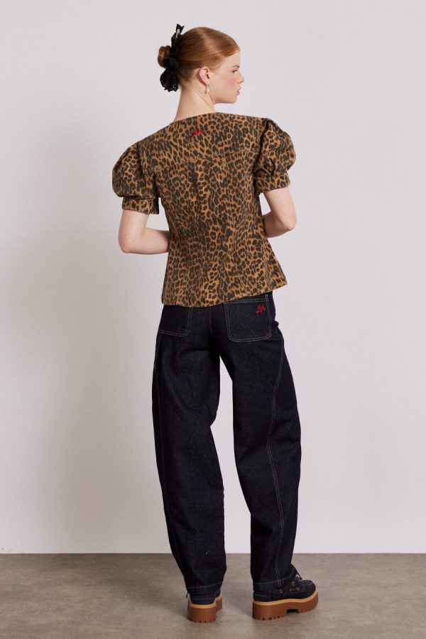 Co-ords | Women Damson Madder shell denim top - leopard Sale - Image 2
