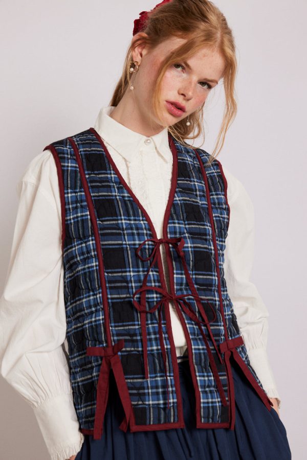 Gilets | Women Damson Madder alva bow gilet Sale