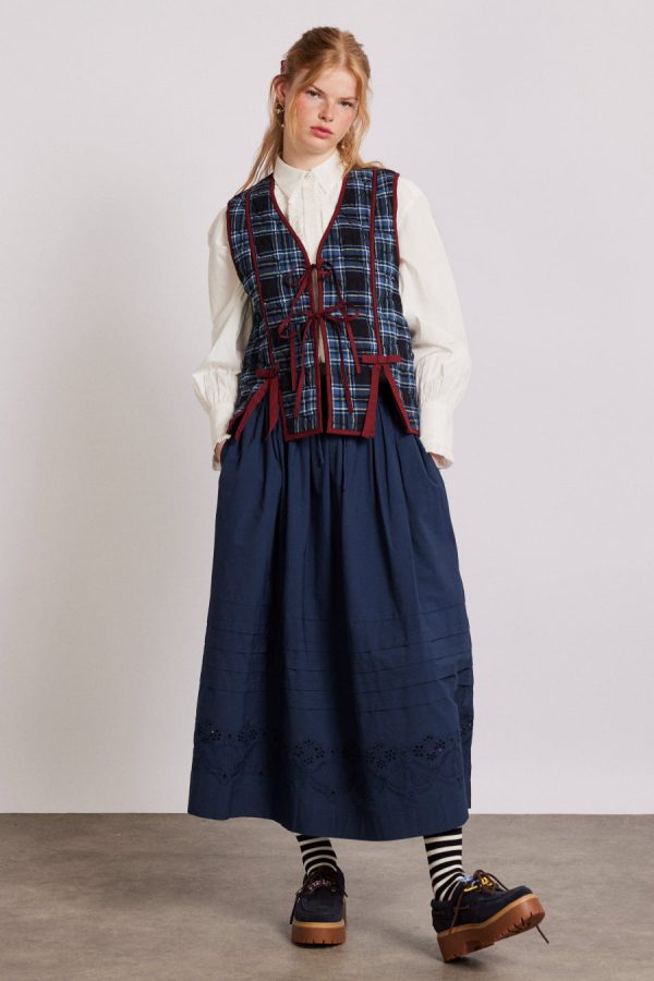 Gilets | Women Damson Madder alva bow gilet Sale - Image 6