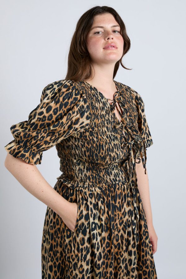 Women bluebelle midi dress - leopard Sale | Dresses Damson Madder - Image 6