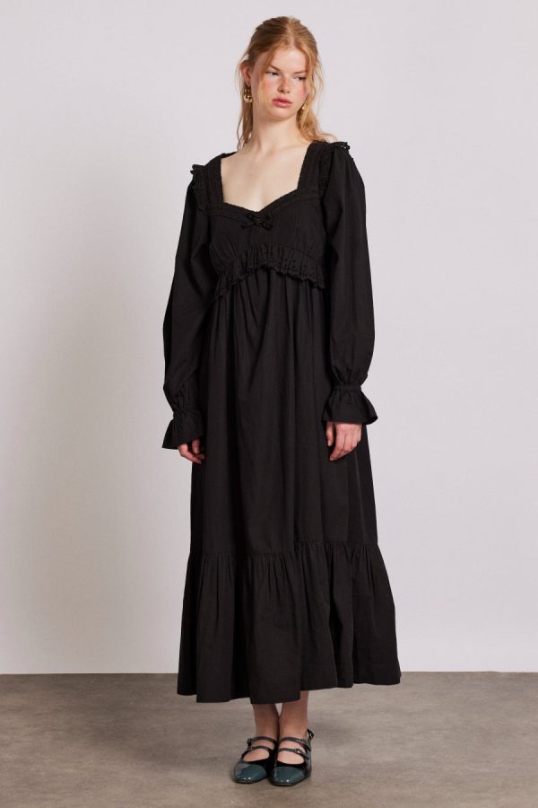 edith midi dress - black Sale Women | Dresses Damson Madder