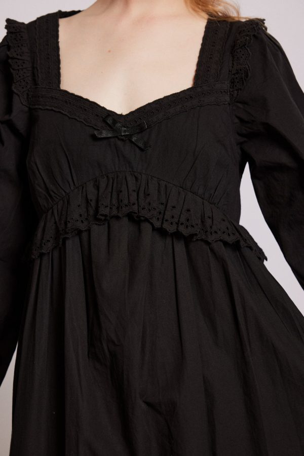 edith midi dress - black Sale Women | Dresses Damson Madder - Image 3