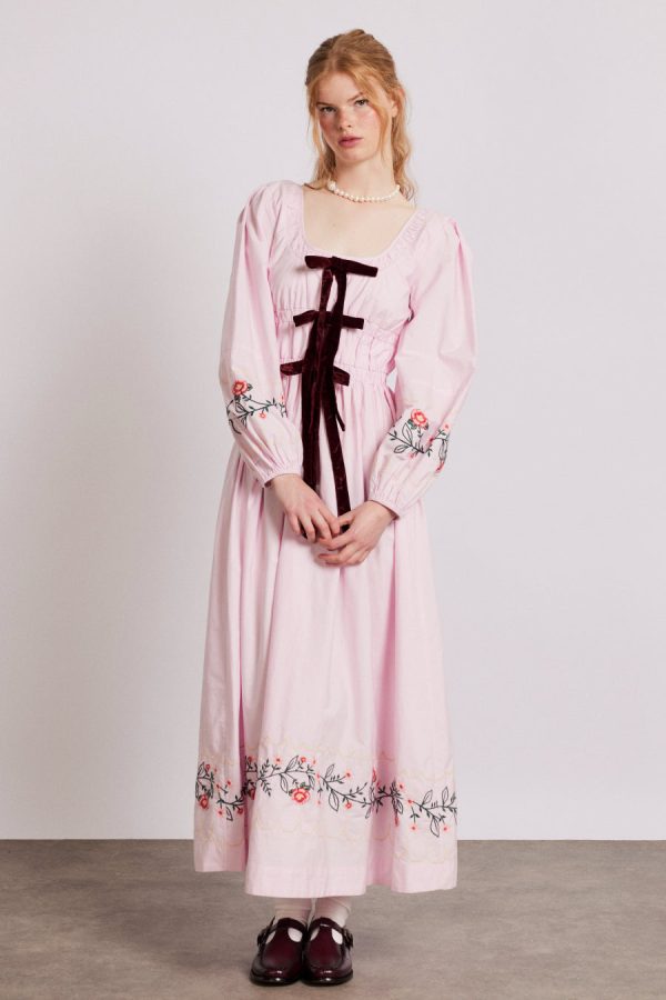 dakota dress - pink embroidery Sale Women | Dresses Damson Madder