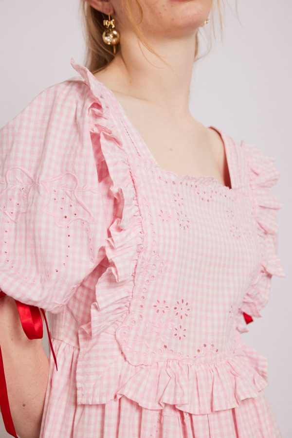 Dresses | Women Damson Madder rhea dress - pink gingham None - Image 6