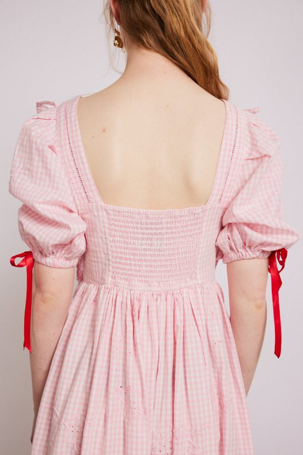 Dresses | Women Damson Madder rhea dress - pink gingham None - Image 3