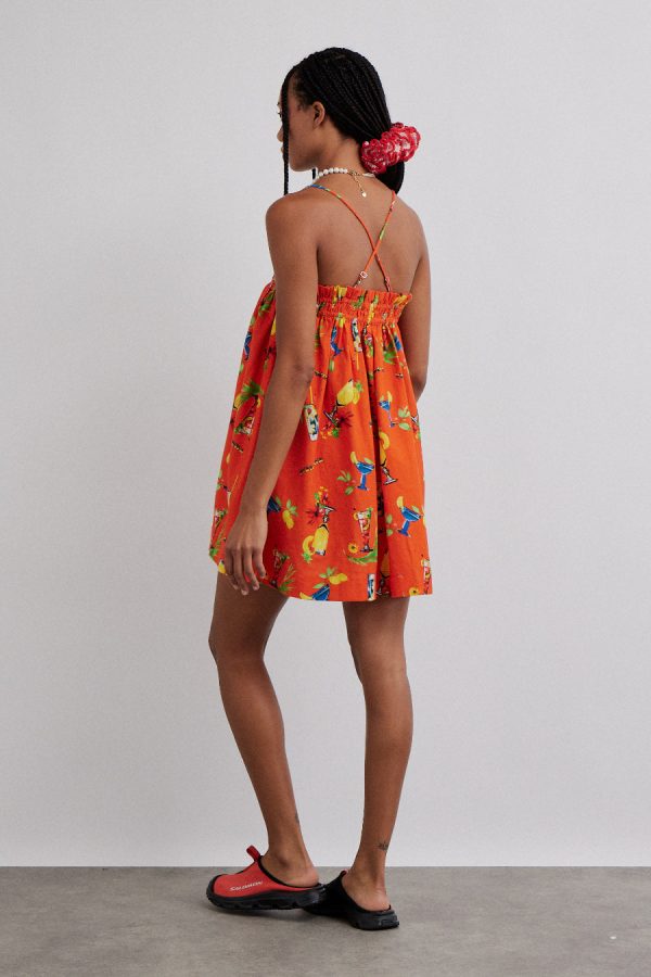 Dresses | lila strappy mini dress - cocktail print None - Damson Madder Women - Image 4