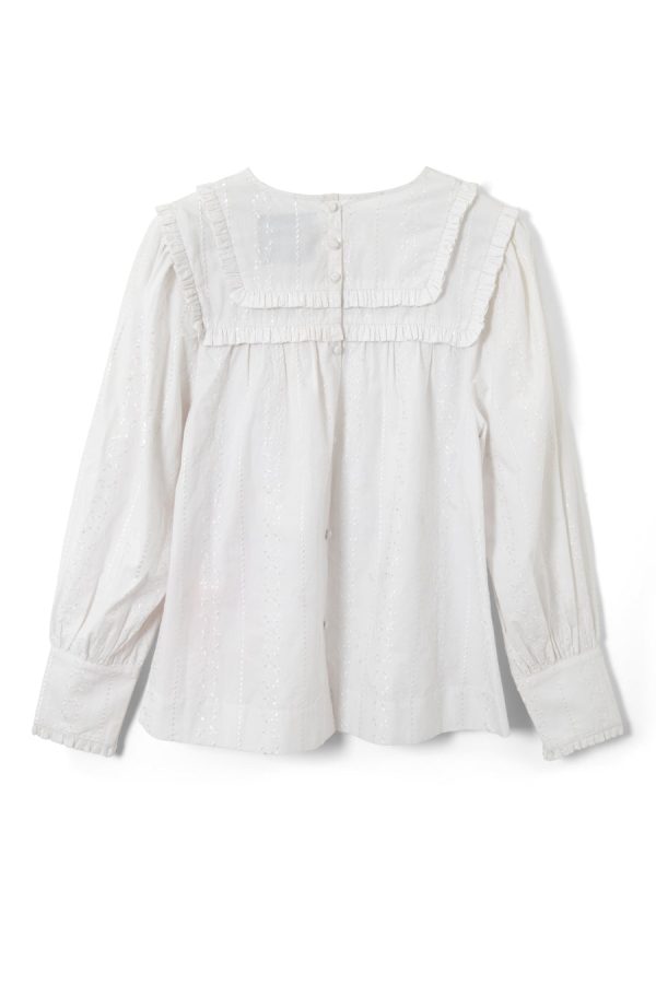 Tops | beatrice victoriana blouse- white None | Damson Madder Women - Image 4