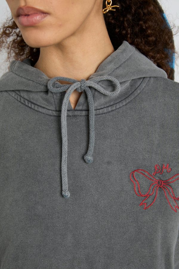 Tops | Women Damson Madder hayley hoodie - grey wash None - Image 3