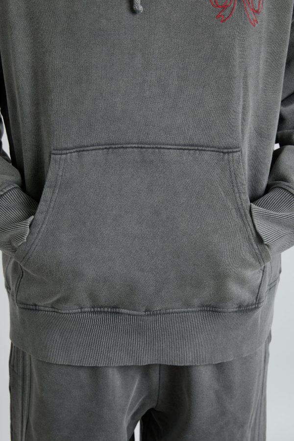 Tops | Women Damson Madder hayley hoodie - grey wash None - Image 2