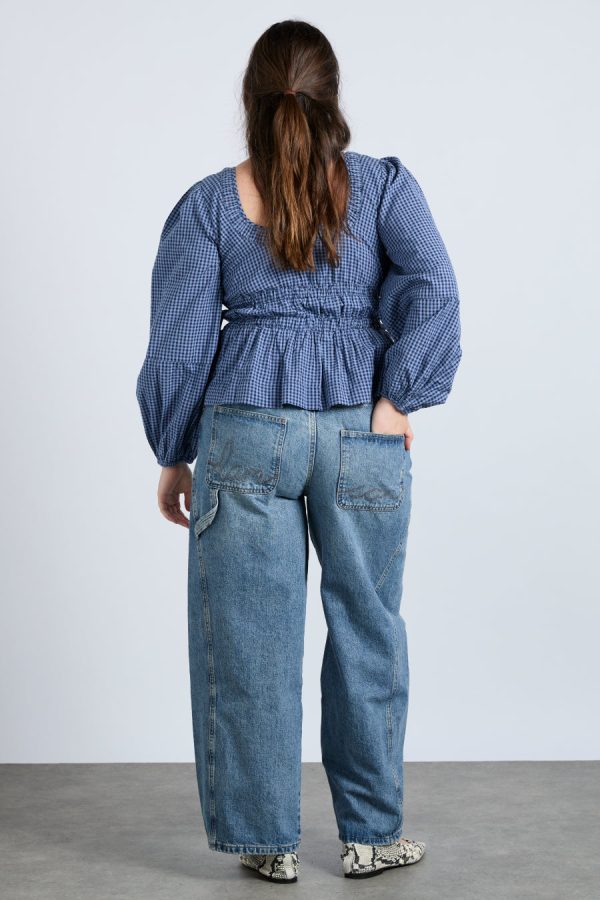 Women Damson Madder dakota blouse - blue check None | Tops - Image 8