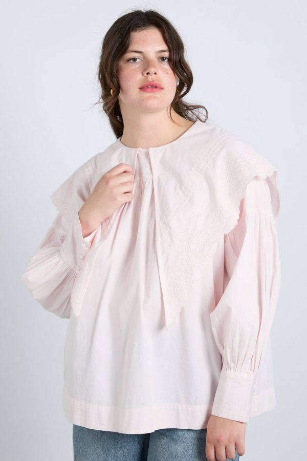 Tops Women | embroidered candy blouse - pink None Damson Madder - Image 10