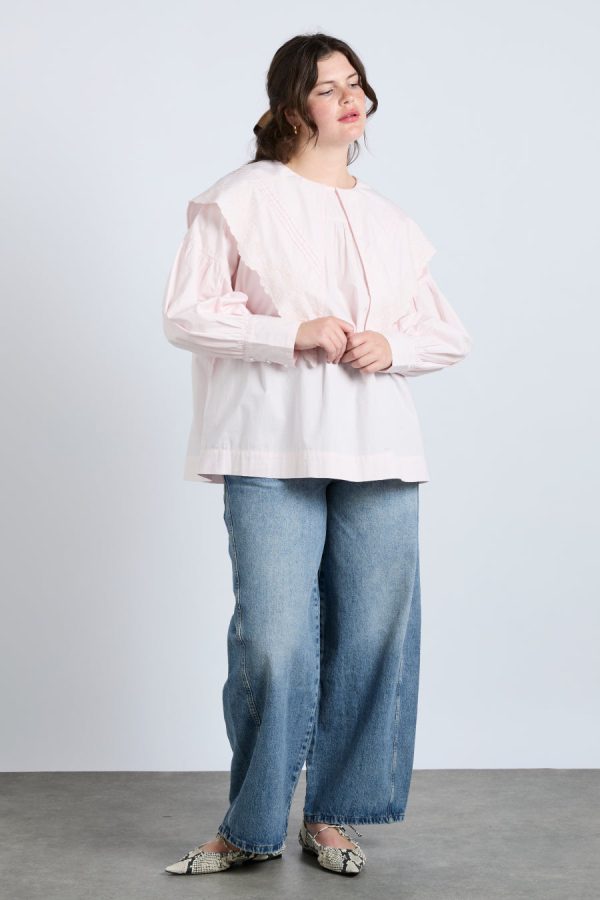 Tops Women | embroidered candy blouse - pink None Damson Madder - Image 8