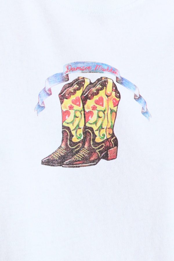 Tops Women | cowboy boot shrunken tee None Damson Madder - Image 4