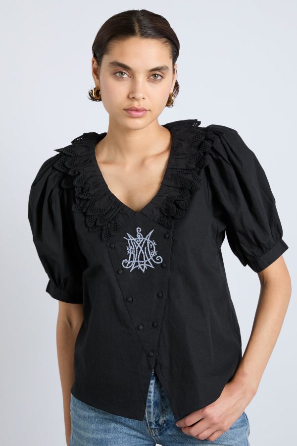 lottie blouse - black None | Tops Damson Madder Women