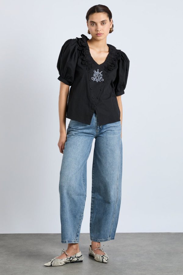 lottie blouse - black None | Tops Damson Madder Women - Image 6
