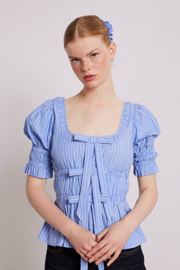 bianca blouse - blue None Women | Tops Damson Madder
