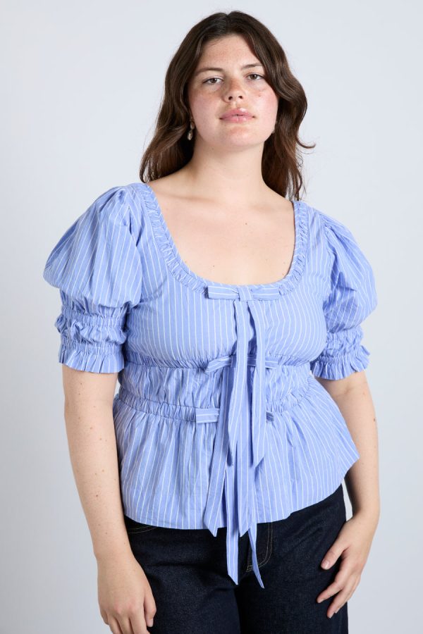 bianca blouse - blue None Women | Tops Damson Madder - Image 2