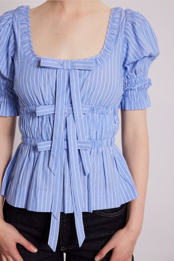 bianca blouse - blue None Women | Tops Damson Madder - Image 9