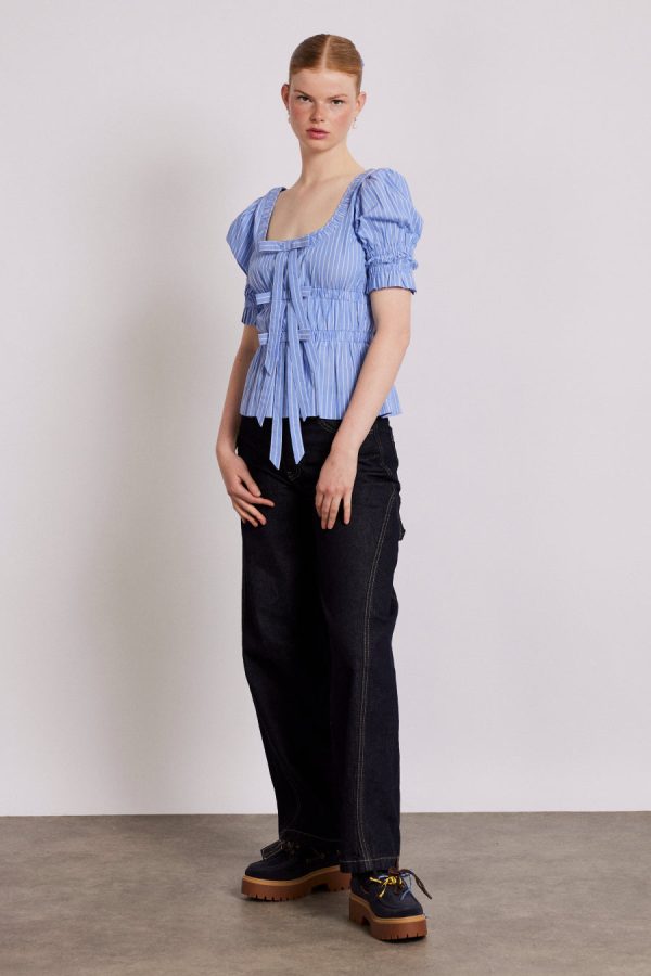 bianca blouse - blue None Women | Tops Damson Madder - Image 7