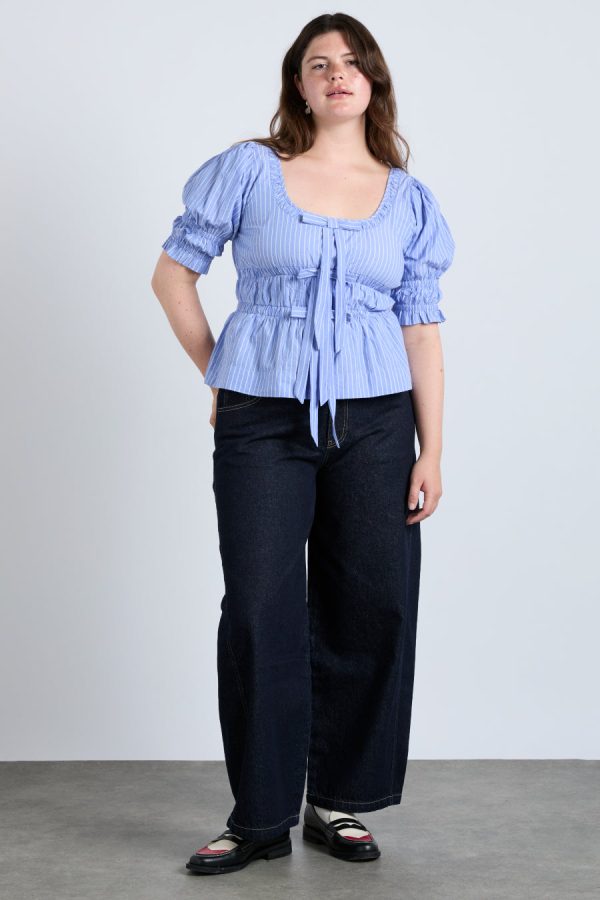bianca blouse - blue None Women | Tops Damson Madder - Image 8