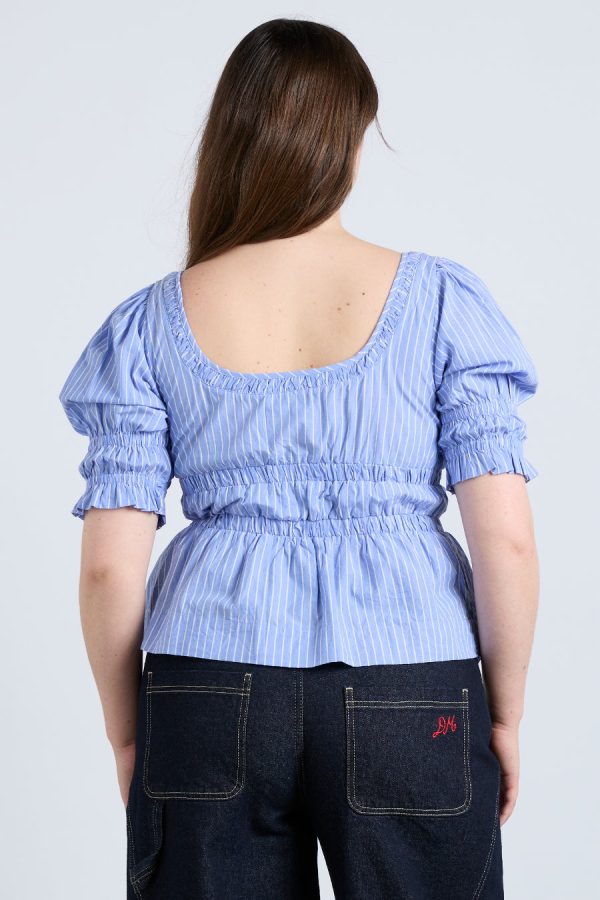 bianca blouse - blue None Women | Tops Damson Madder - Image 4