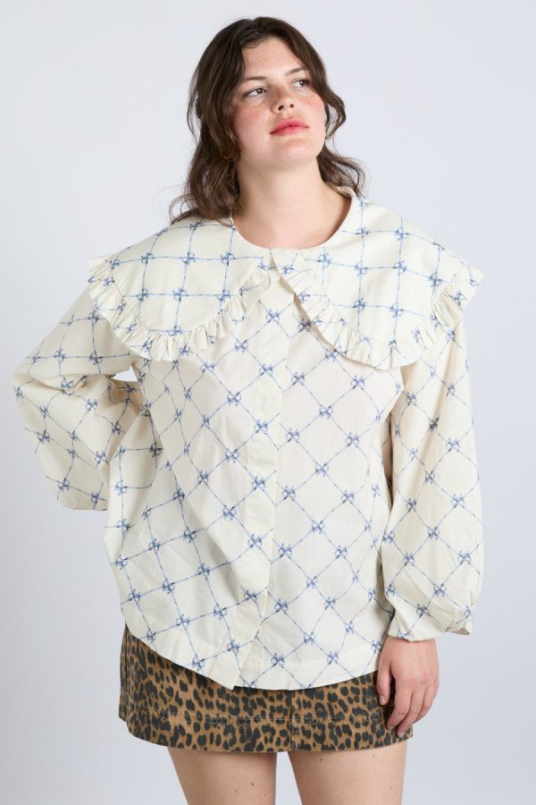 lola blouse - bow print None Women | Tops Damson Madder